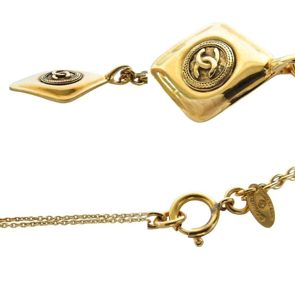 CHANEL Authentic Gold Logo Necklace - Picture 5 of 5